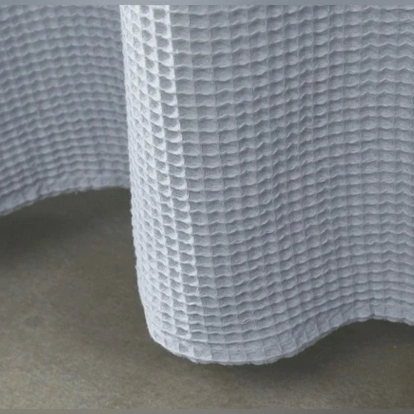 Calvin Klein - Fabric Shower Curtain Luxury Cotton Blend with 12 Button Holes - Picture 5 of 8